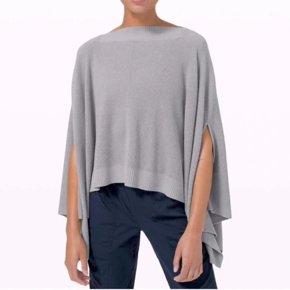 LULULEMON Forward Flow Poncho Rhino Gray SWEATER One Size